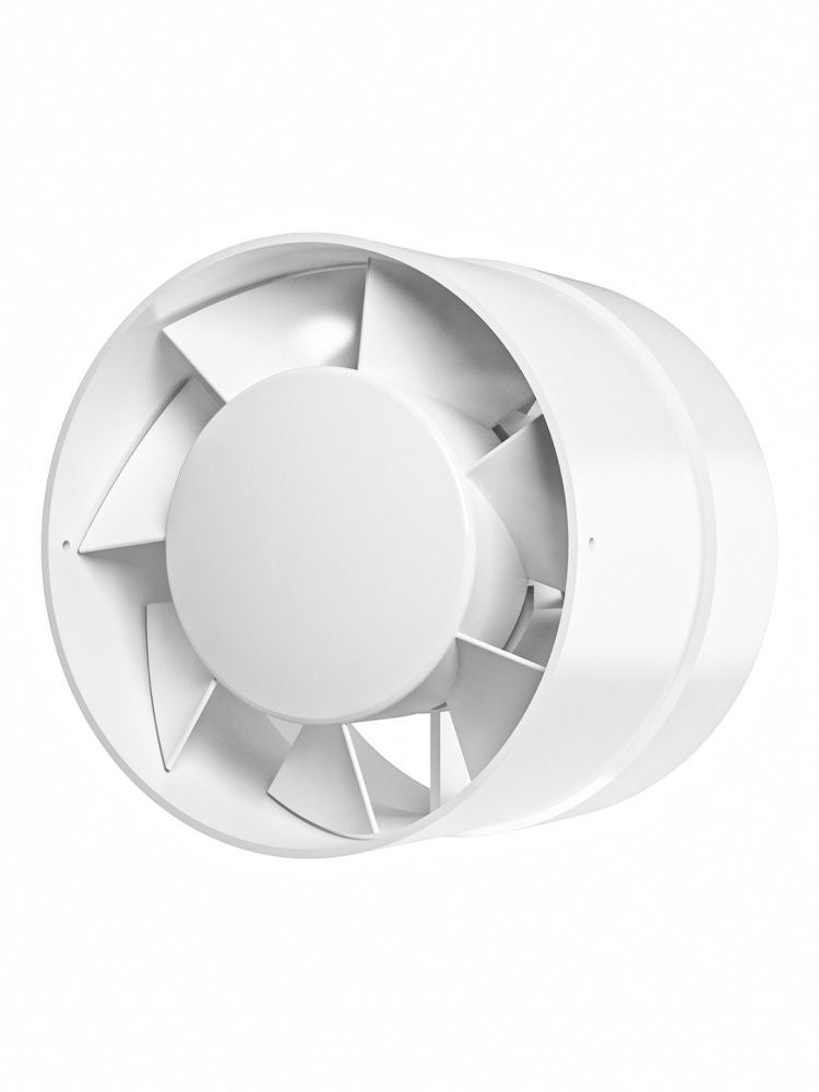 Ventilator de baie VentEurope BLOW150, diametru 150 mm, debit 300 m³/h, 22W, IP24, protectie la supraincalzire, Alb