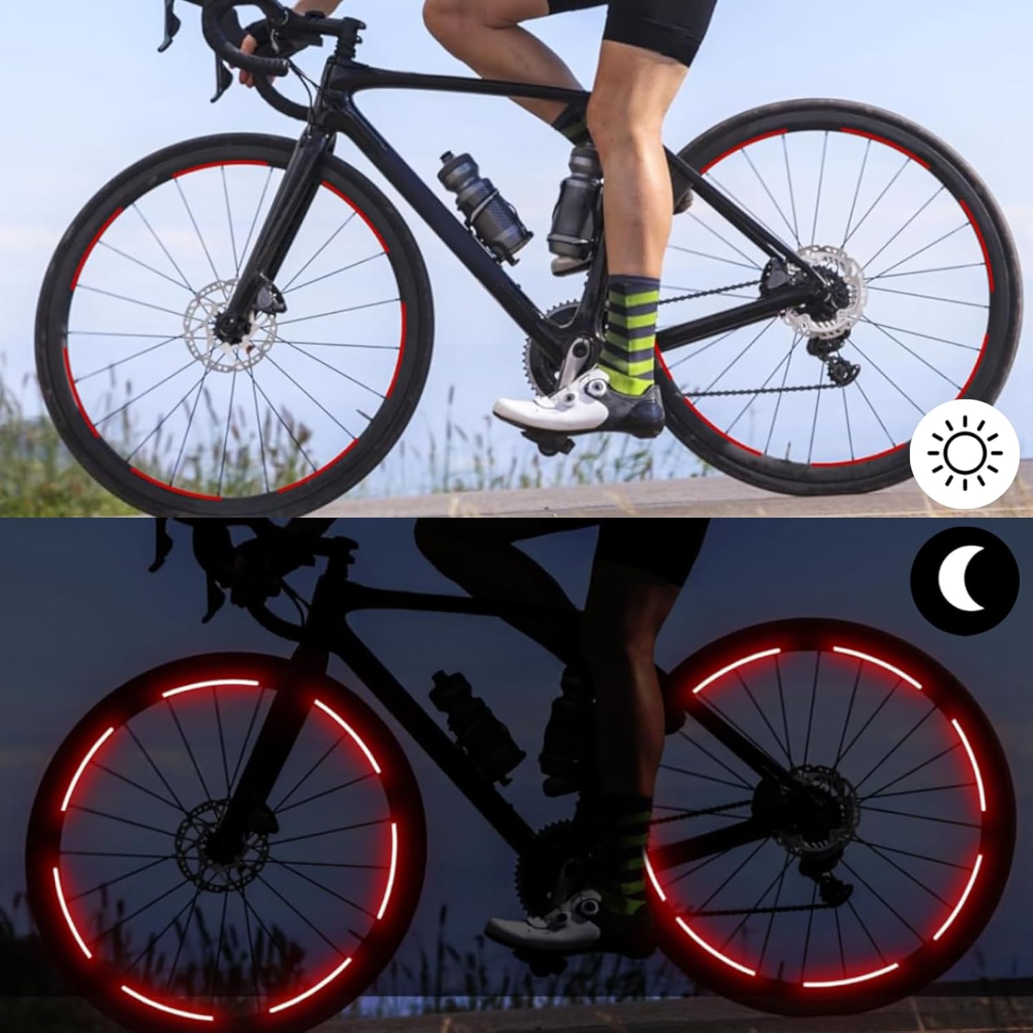 8 Metros Reflectante Bicicletas Llanta S Ciclo De La Bicicleta MTB De