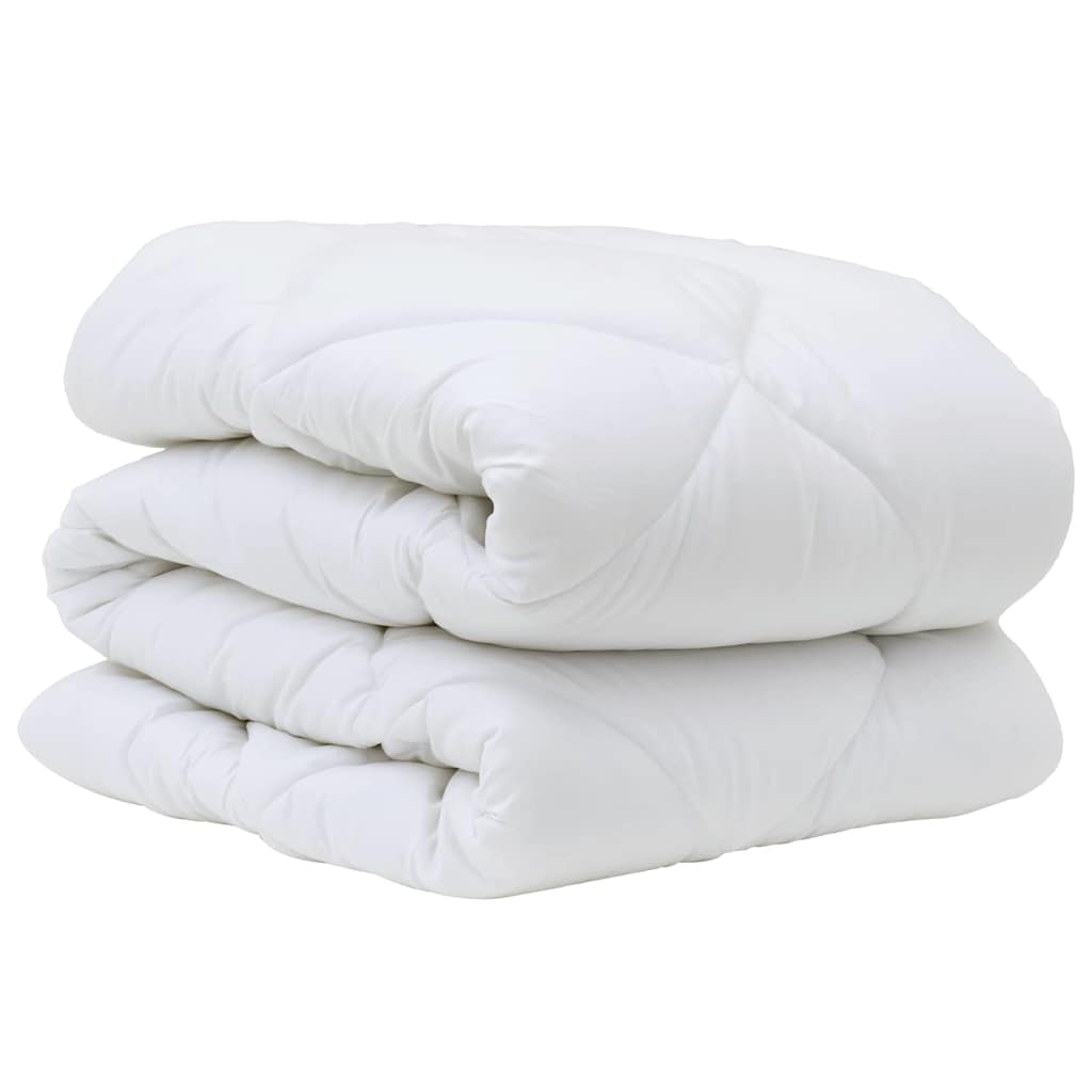 Duvet d'hiver avec oreiller 3 pcs | Couette Blanc 200 x 220 cm Microfibre - 4