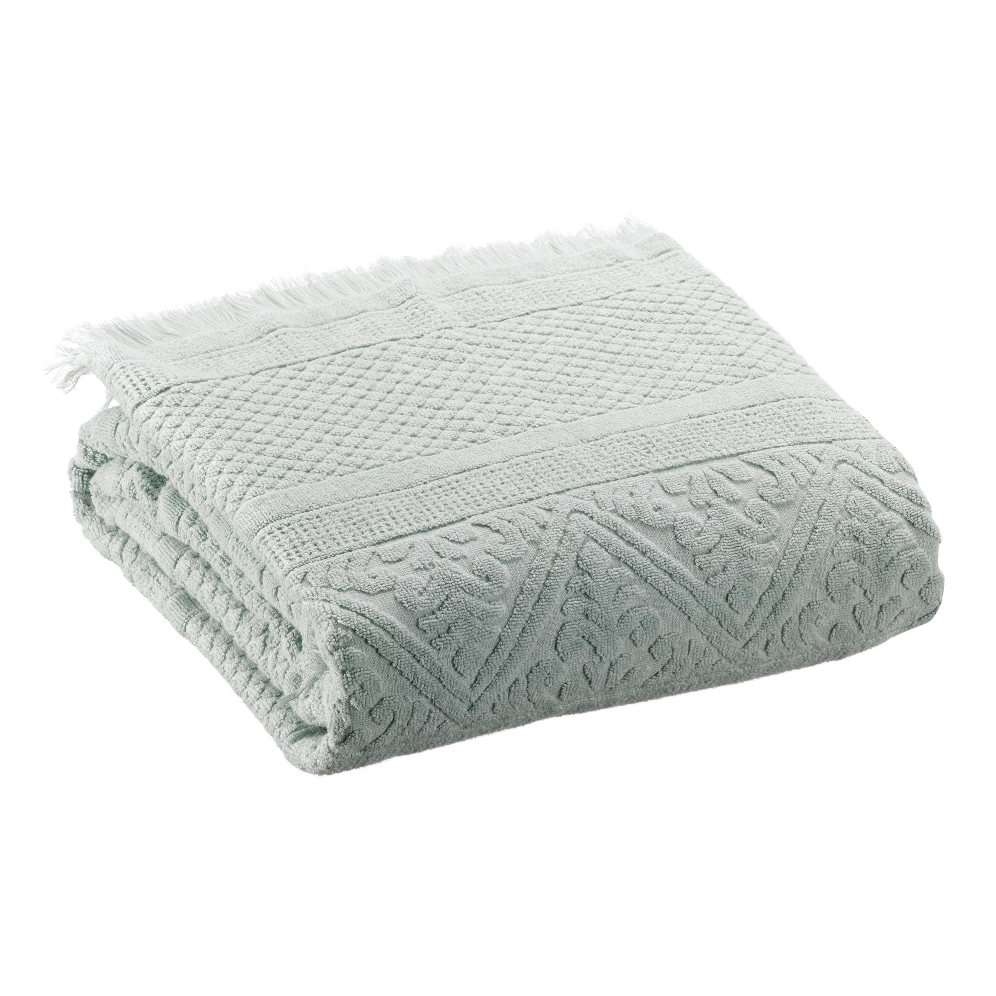 Plain bath towel Zoé Aubepine 100 x 180 main image 1