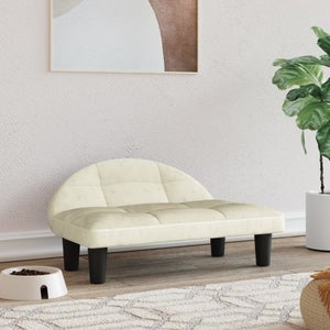 Divano Per Cani PawHut 80x40 Cm - Imbottito In Velluto Con Portaoggetti, Beige - Foto 3