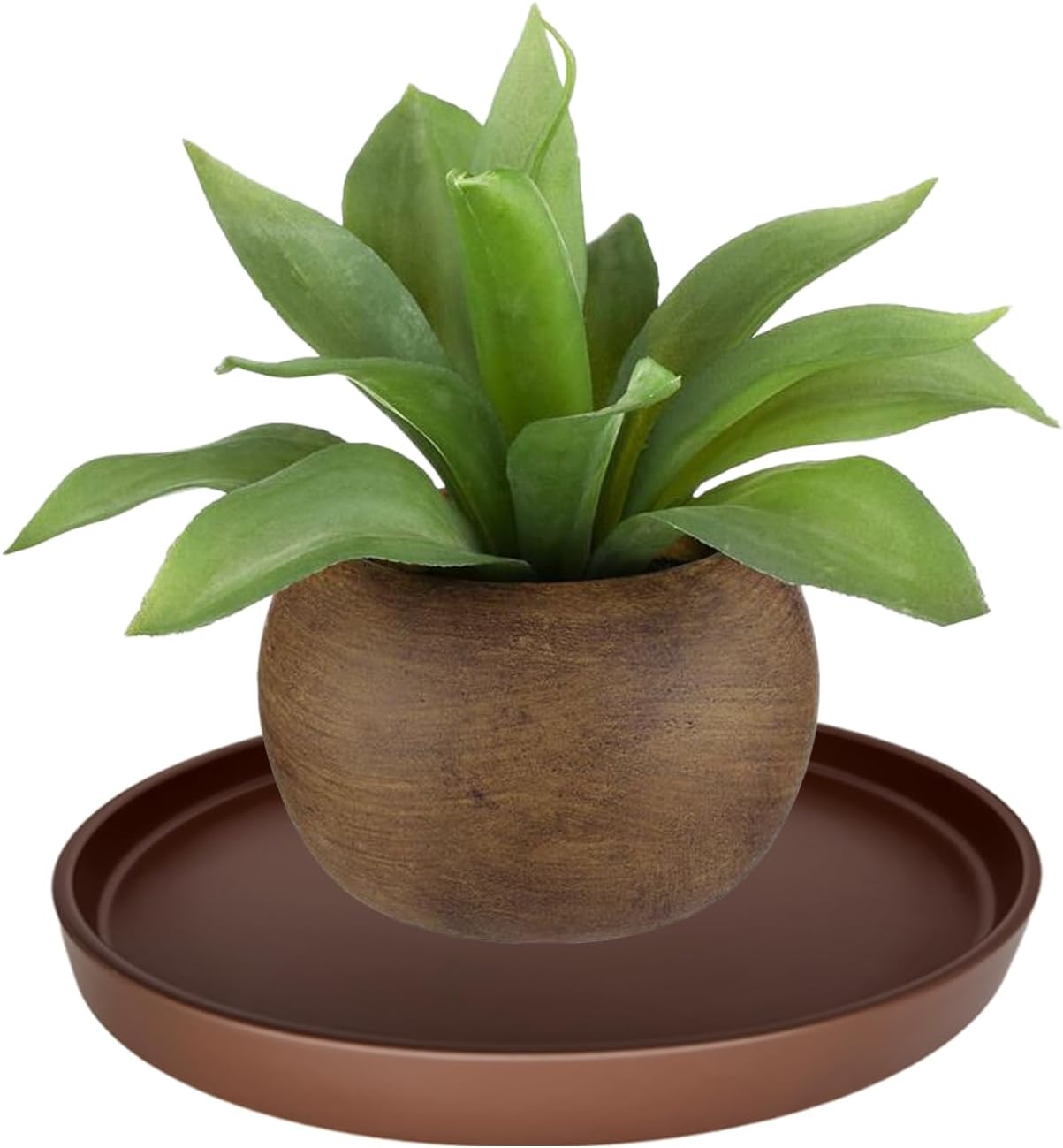Plateau de pot de fleurs en céramique marron de diamètre extérieur 31 cm adapté au bac de drainage des fleurs d'intérieur et d'extérieur 1 - 5