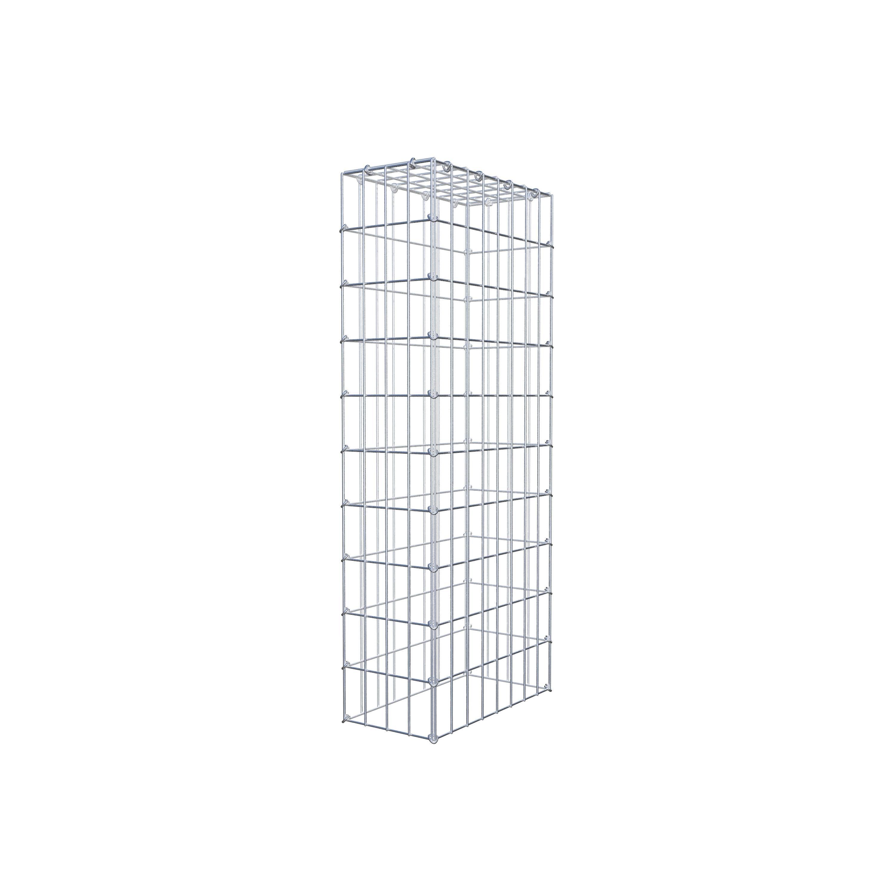 Gavión para apilar en acero galvanizado 100x40x20cm (LxAxP), malla 5 x 10cm, Anillo en C, sin rejilla inferior - 2
