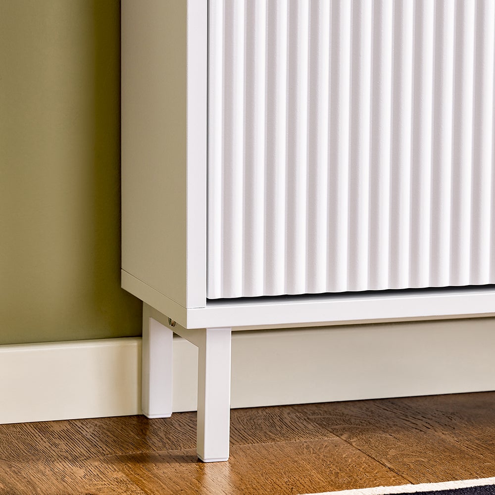 SoBuy FSR177-H-W Meuble à Chaussures Armoire à Chaussures, 3 Portes abattantes, Meuble d'Entrée, Blanc - 6