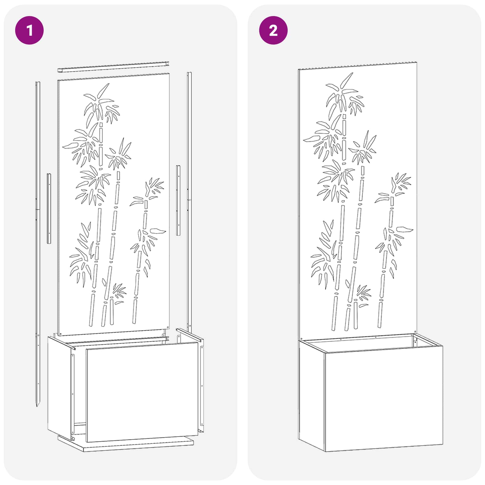 Écran de confidentialité de jardin Anthracite 50 x 32 x 150 cm vidaXL - 7