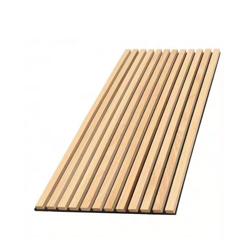 Lot de 2 Panneaux Acoustiques Muraux Bois 240x60x2,2cm - Chêne Blanc avec Fond Noir - SILAMP - 2