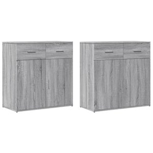 YNGBHFNOP Buffet de Rangement Gris Sonoma en Bois d'ingénierie 93x42,5x30 cm, Meuble TV Salon et Salle à Manger, Design Moderne avec 2 Portes et 3 tiroirs, Facile à Assembler