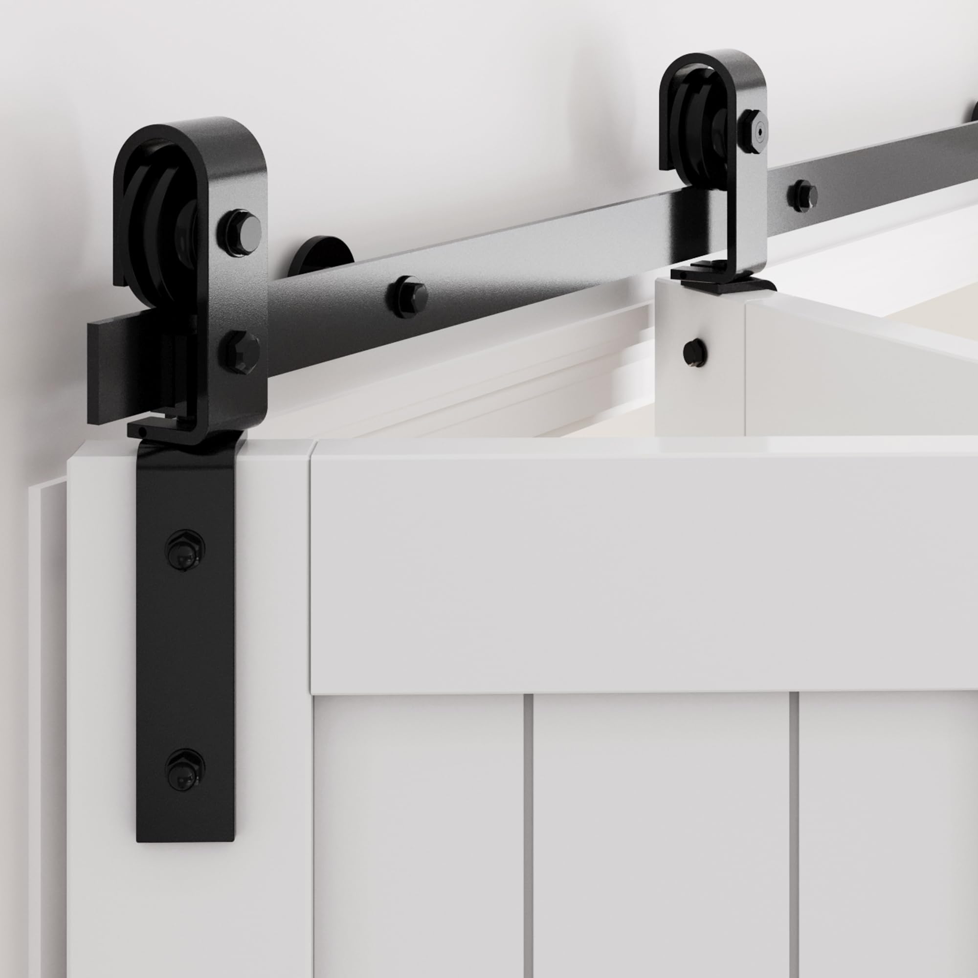 3 3FT 100CM Porte Coulissante Pliante Int rieur Noir Rail Kit 2x46CM 3-3ft-100cm-porte-coulissante-pliante-int-rieur-noir-rail-kit-2x46cm