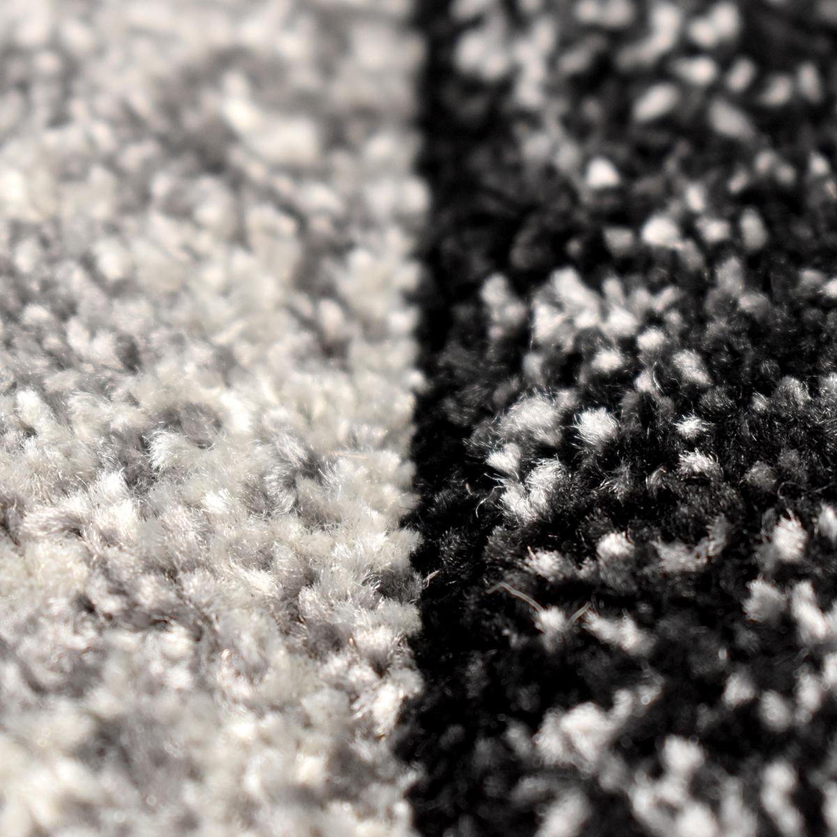 tapis salon 160x230 tissé gris rectangle motif géométrique LYN8 GEOME - 3