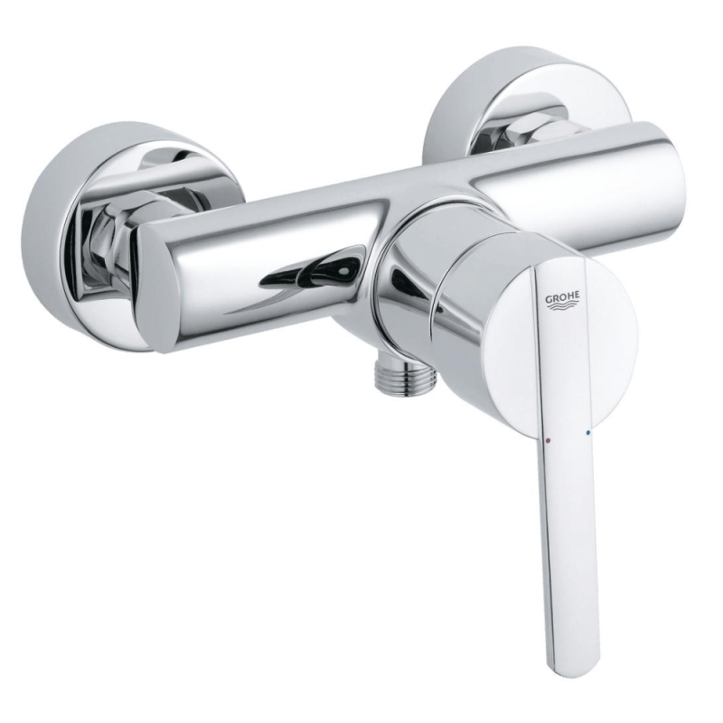 Bateria prysznicowa Grohe minimalistyczna chromowana z technologią SilkMove i montażem ściennym