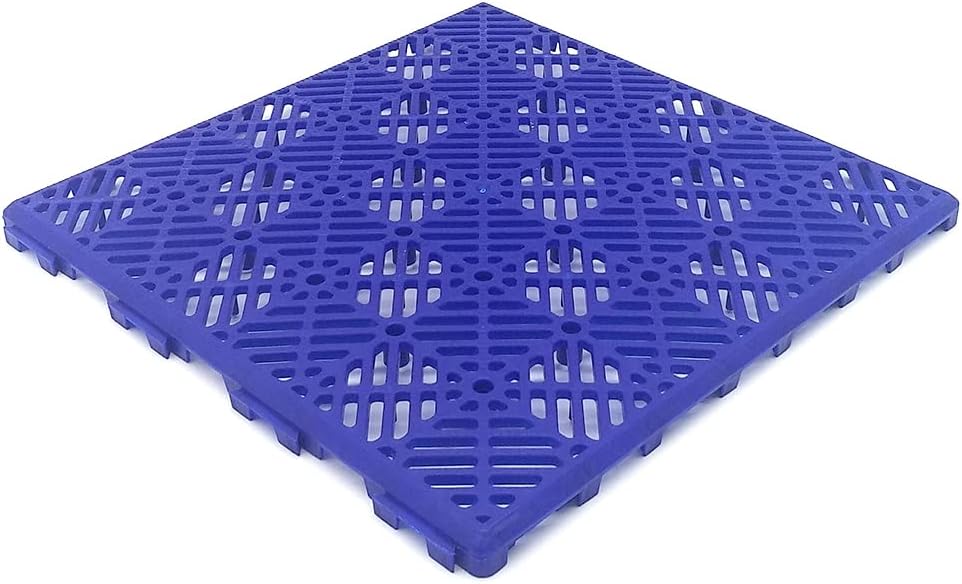 Pack ahorro 24 losetas autoventiladas 30x30x1,5cm (≈2m² - azul) - para suelos de piscinas, terrazas, tarima, césped artificial, trasteros...