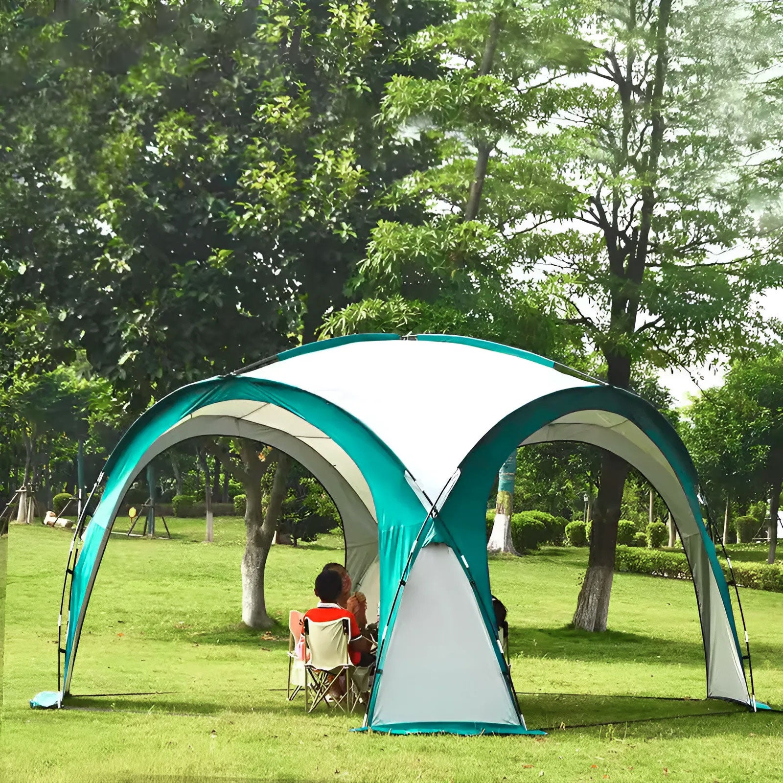 Namiot pawilon ogrodowy eventowy na piknik + torba zielony MultiGarden - 4