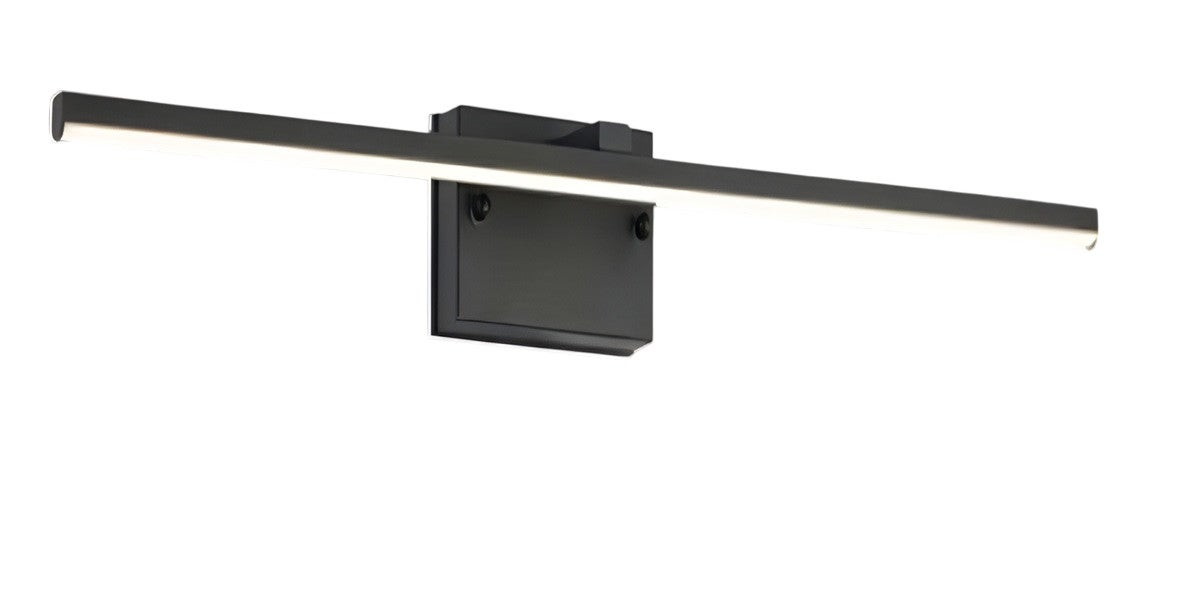 Kinkiet Lowell czarny LED 9W 4000K 720lm nad lustro wym: 5,5 x 60 x 10 cm tworzywo sztuczne IP44 Reality