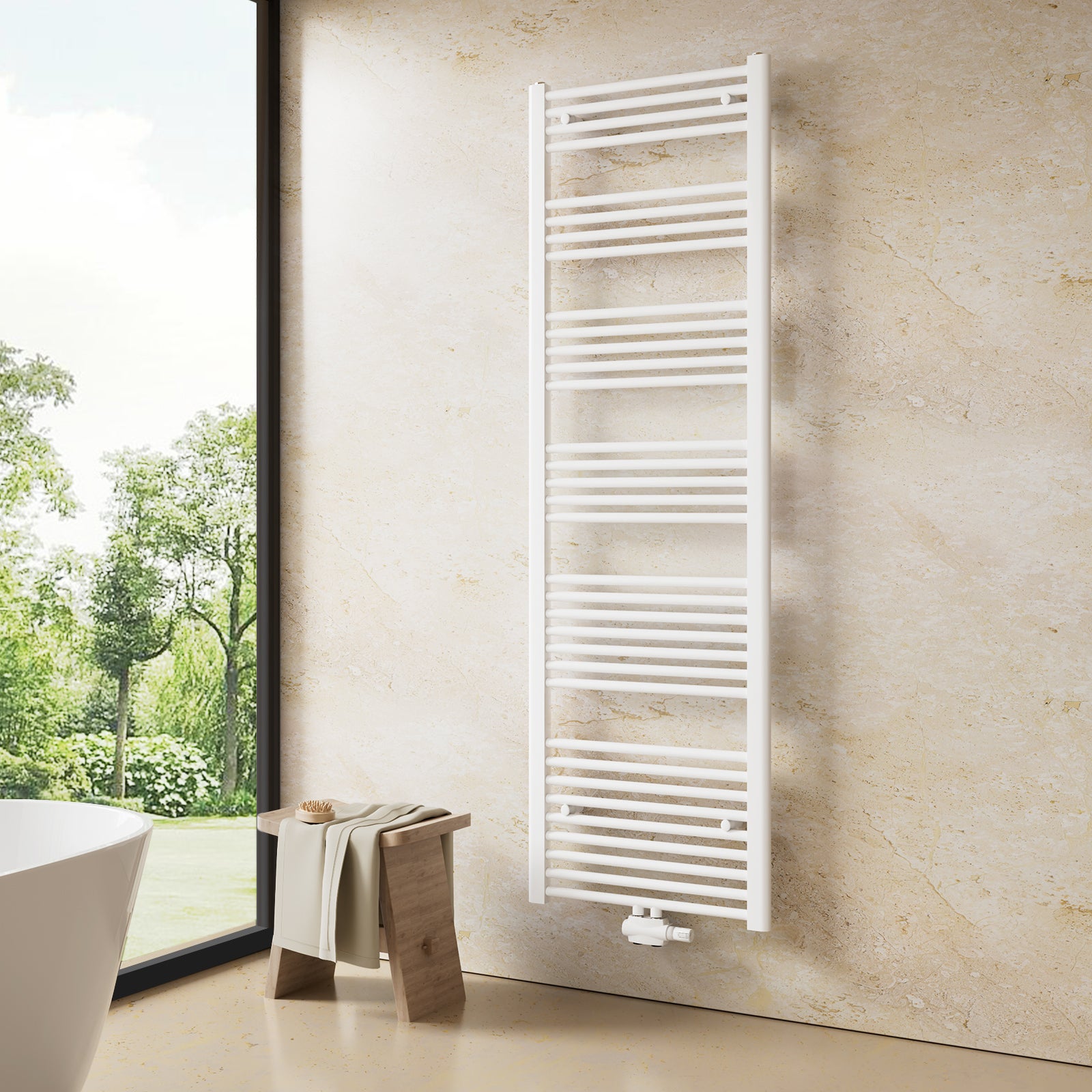 Heilmetz Sèche-serviette eau chaude 100x40cm 356W Radiateur Anthracite