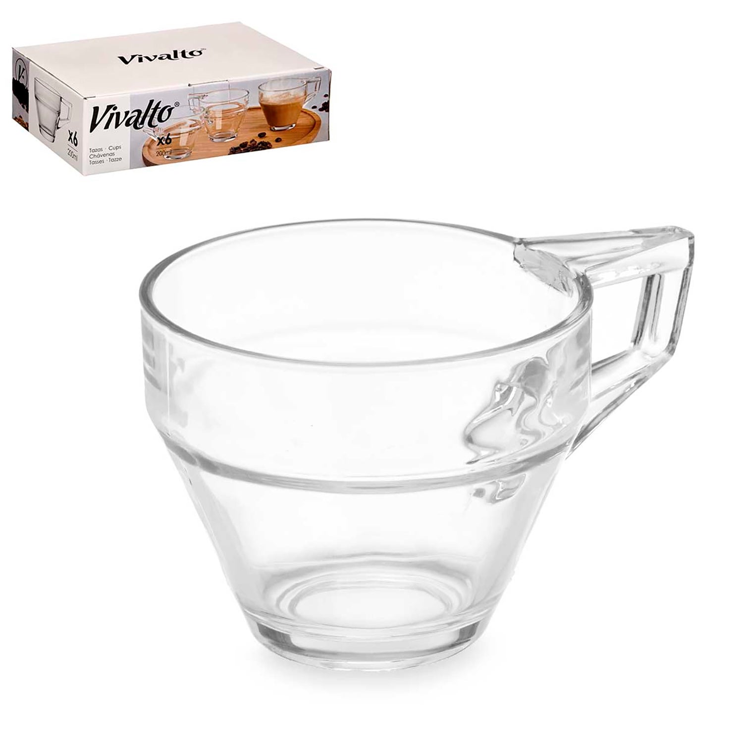 Dam Pack 6 Tazas Cafe Con Leche 200Ml - Imagen 2
