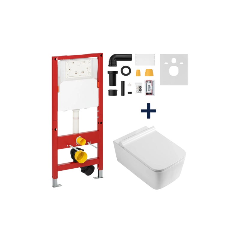 Zestaw miska WC + stelaż + akcesoria do montażu Uptrend YOSEMITE Accord UP-Pack, biały połysk 1 kpl.