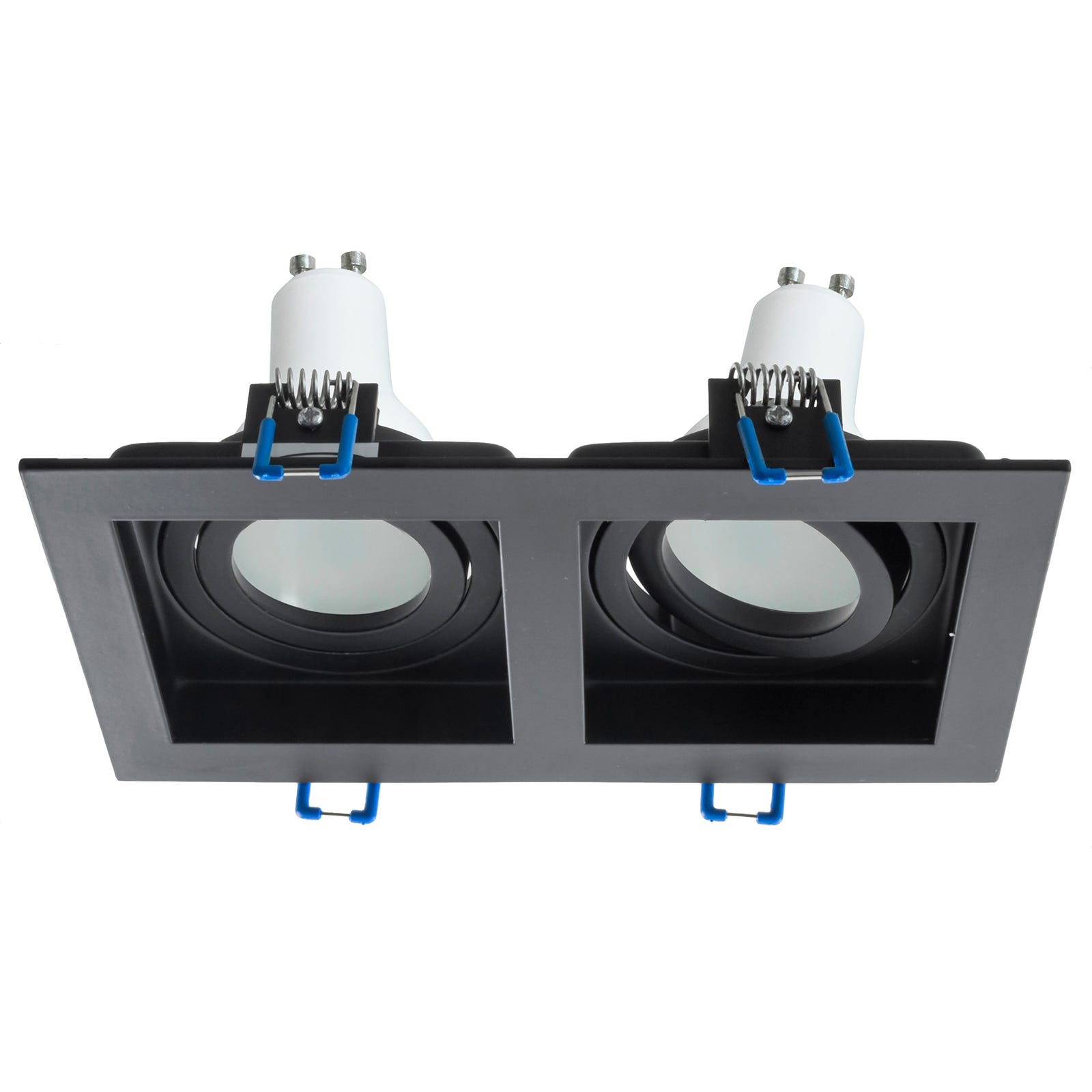 Luminaria Rectangular Led Foco empotrado rectangular doble lámpara LED GU10 16W plafones 230V ...