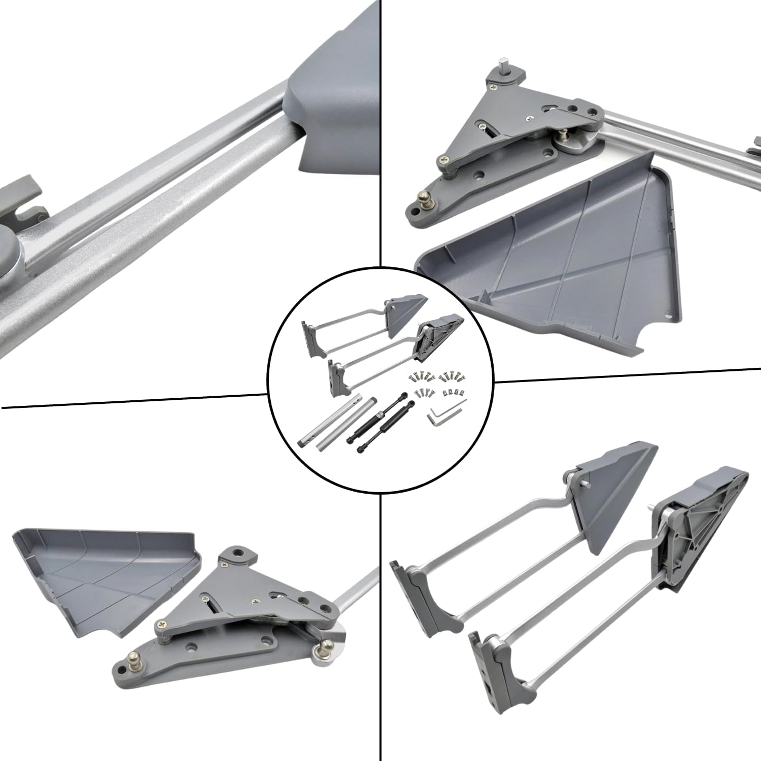 Mecanismo de Abertura de Porta Basculante de Cozinha com Amortecedor - LIFT-UP 90° com Parada Livre e Fechamento Suave - Para Módulo de 450-600 mm. - 2