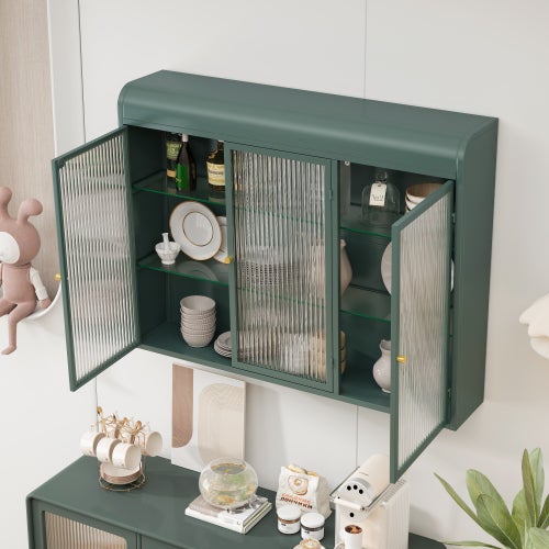 Étagère Murale Métal – Style Campagne Française – Gris – 40x20 Cm – 2 étagères