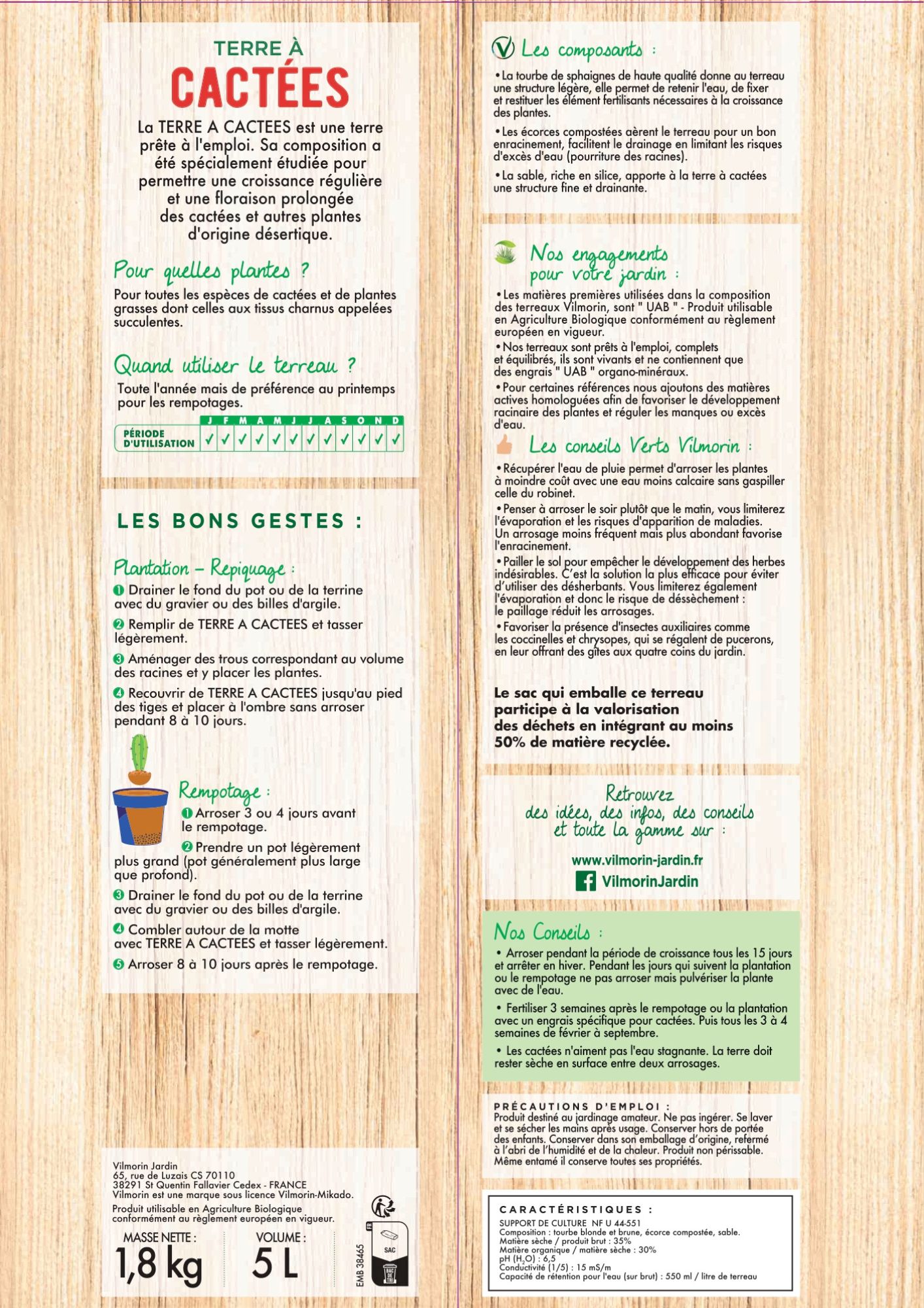 Terre à Cactées - 5 L - 2