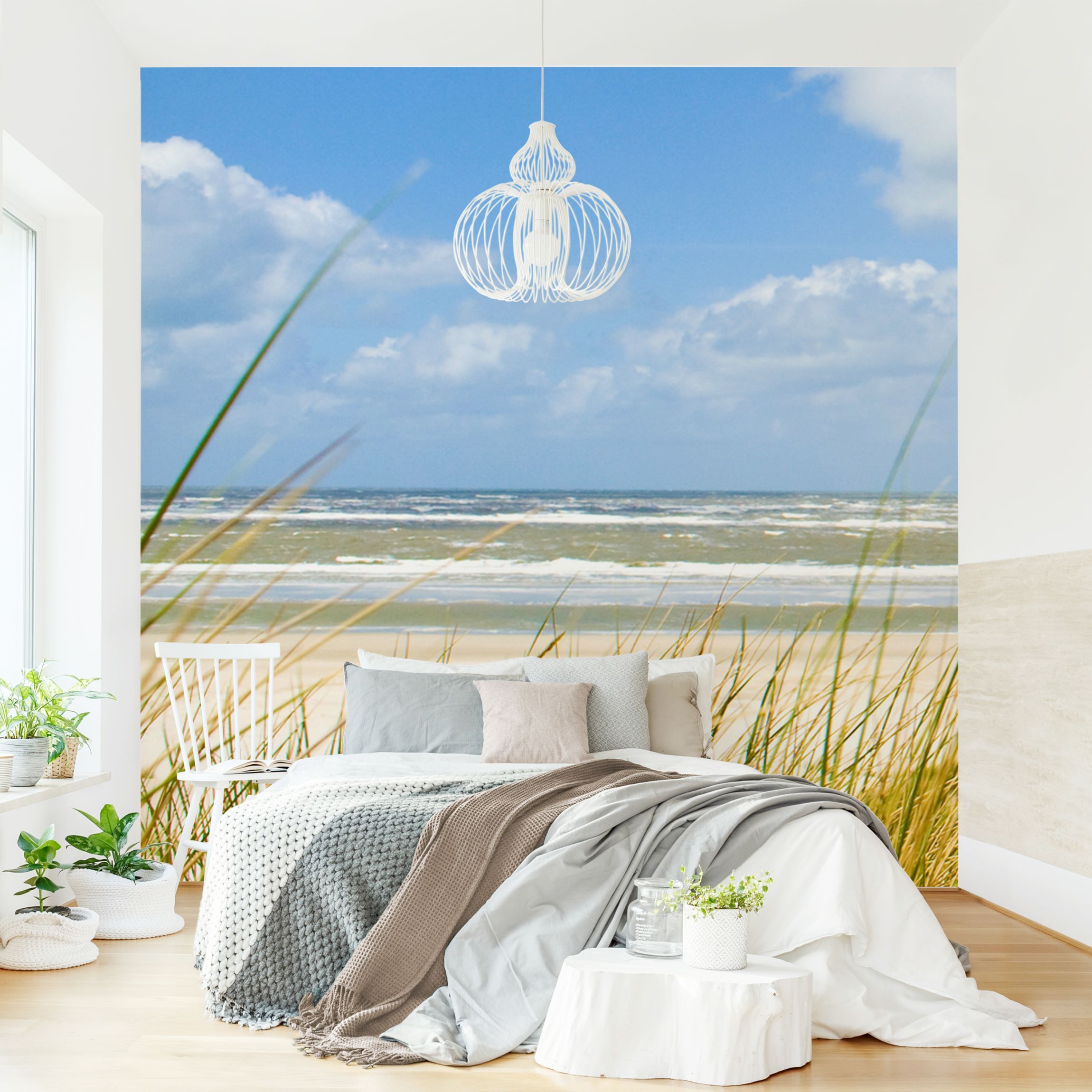 Papel pintado fotomural naturaleza playa cielo estrellas mar del norte 7 - salón dormitorio cocina pasillo - tnt 288 x 288 cm adhesivo