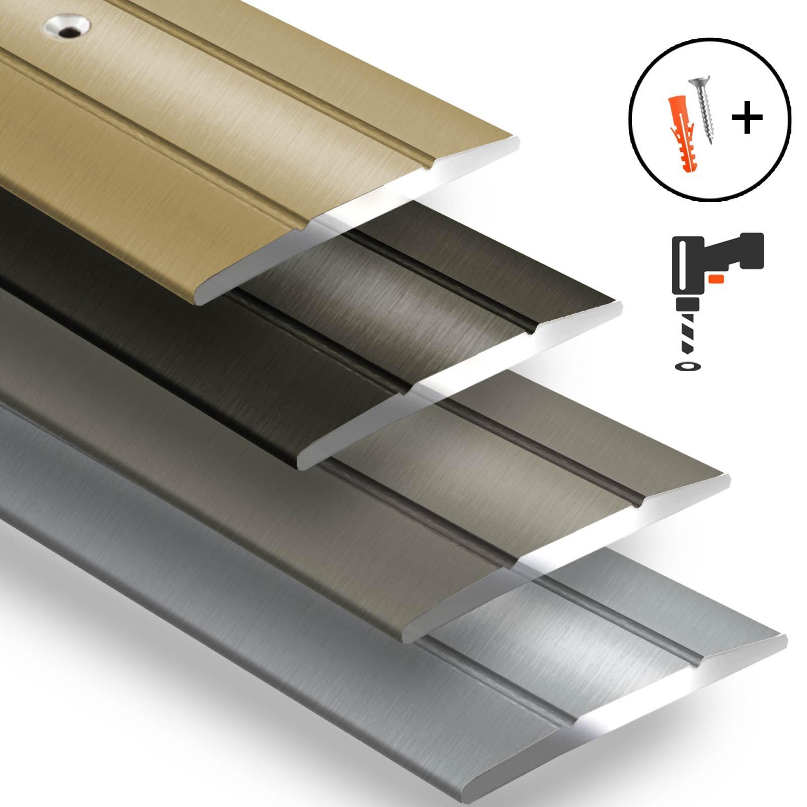Barre de seuil Firm K132 Forme: C : 36 mm Longueur: 90 cm Pré-percé Or - 6