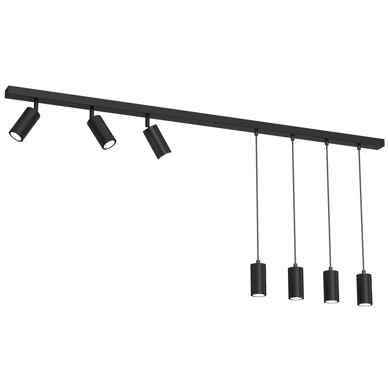 Lampa sufitowa wisząca Link czarny mat 7xGU10x8W wym: 110 x 150 x 6 cm metal Luminex