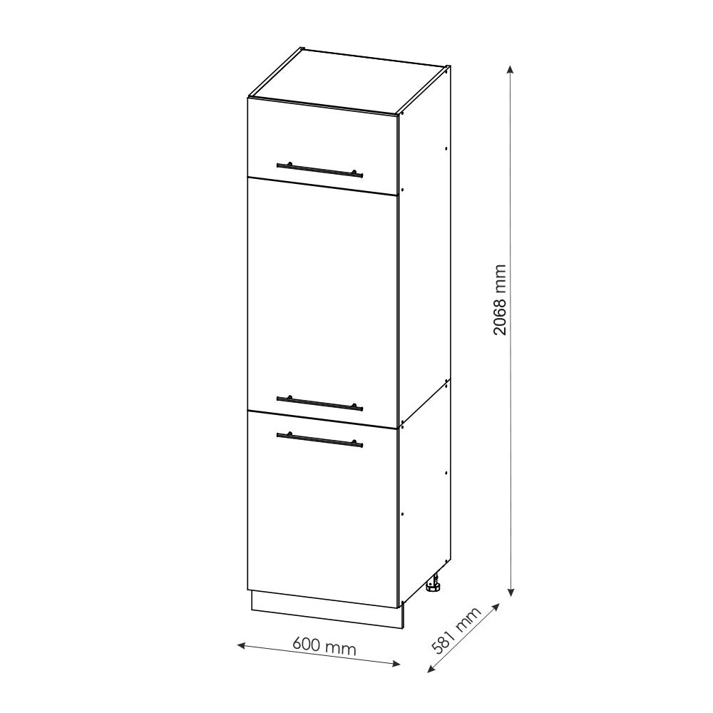 Vicco Armoire pour frigo Fame-Line, Vert Or Campagne, 60cm - 3