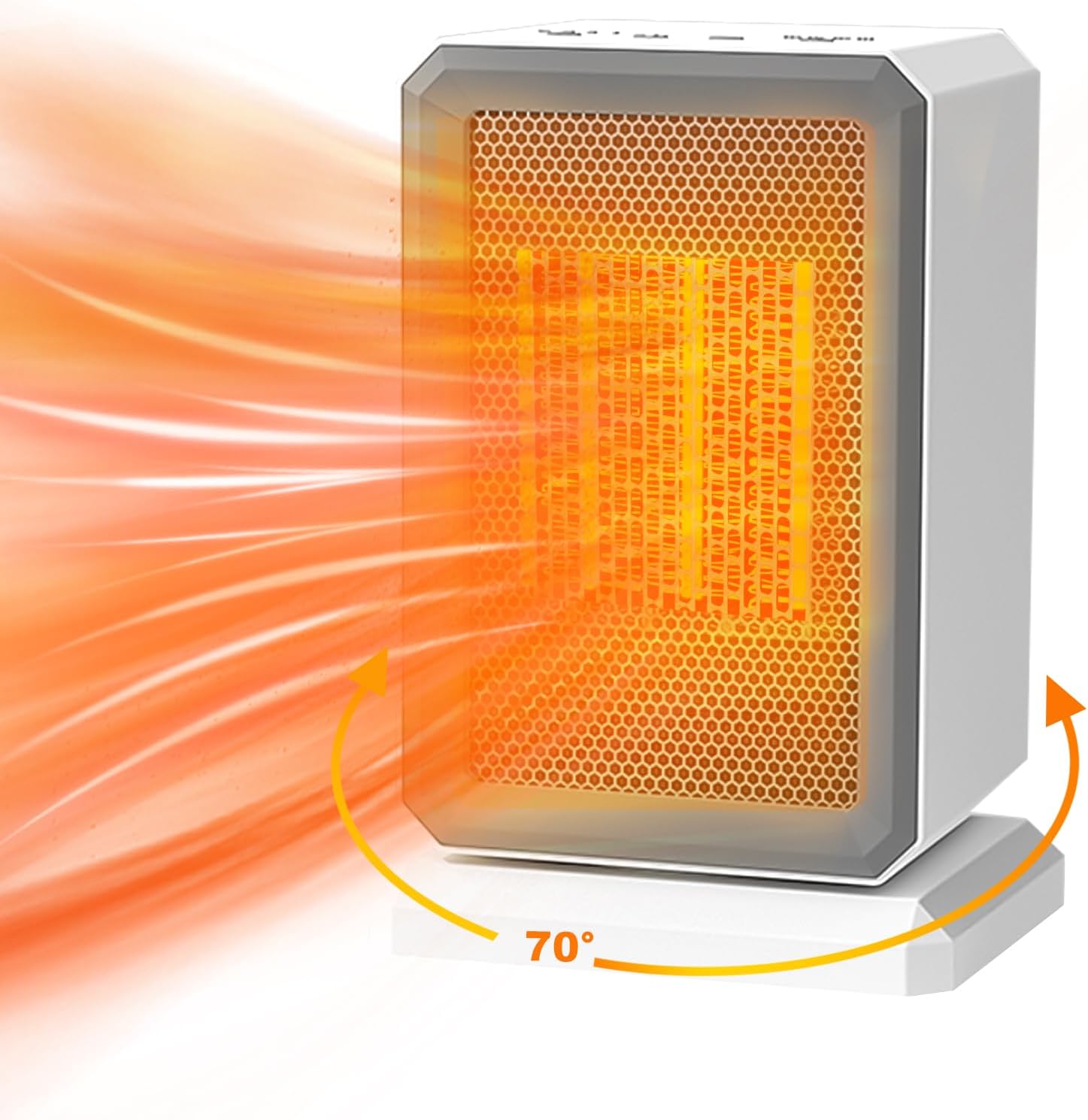 Cichy i energooszczędny przenośny grzejnik o mocy 1500 W, ceramiczny element grzejny PTC z timerem i automatycznym wyłączaniem