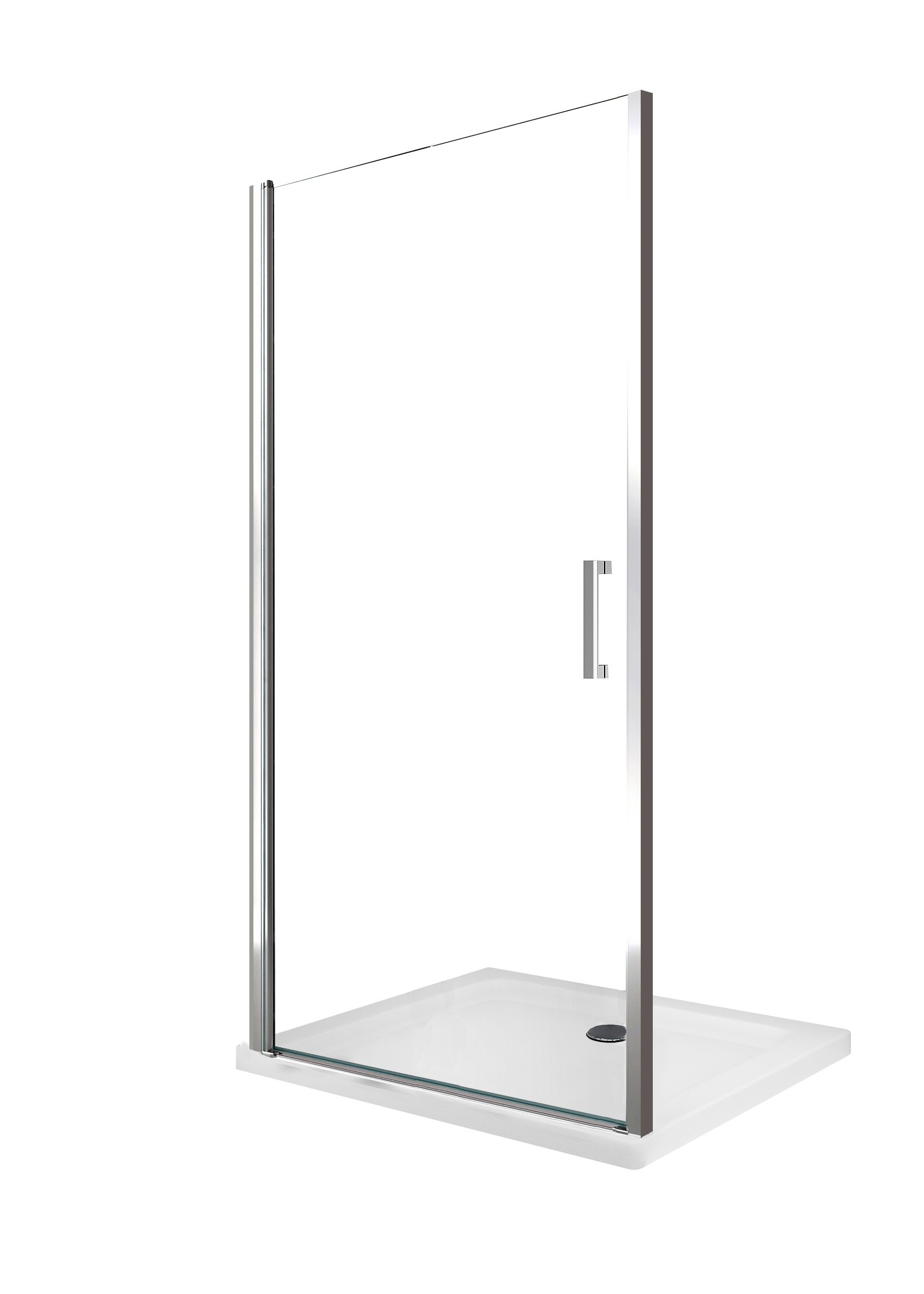 Parete Doccia Battente In Nicchia Vetro 8 mm Easy-clean Reversibile 74-78 H 200 cm - 3