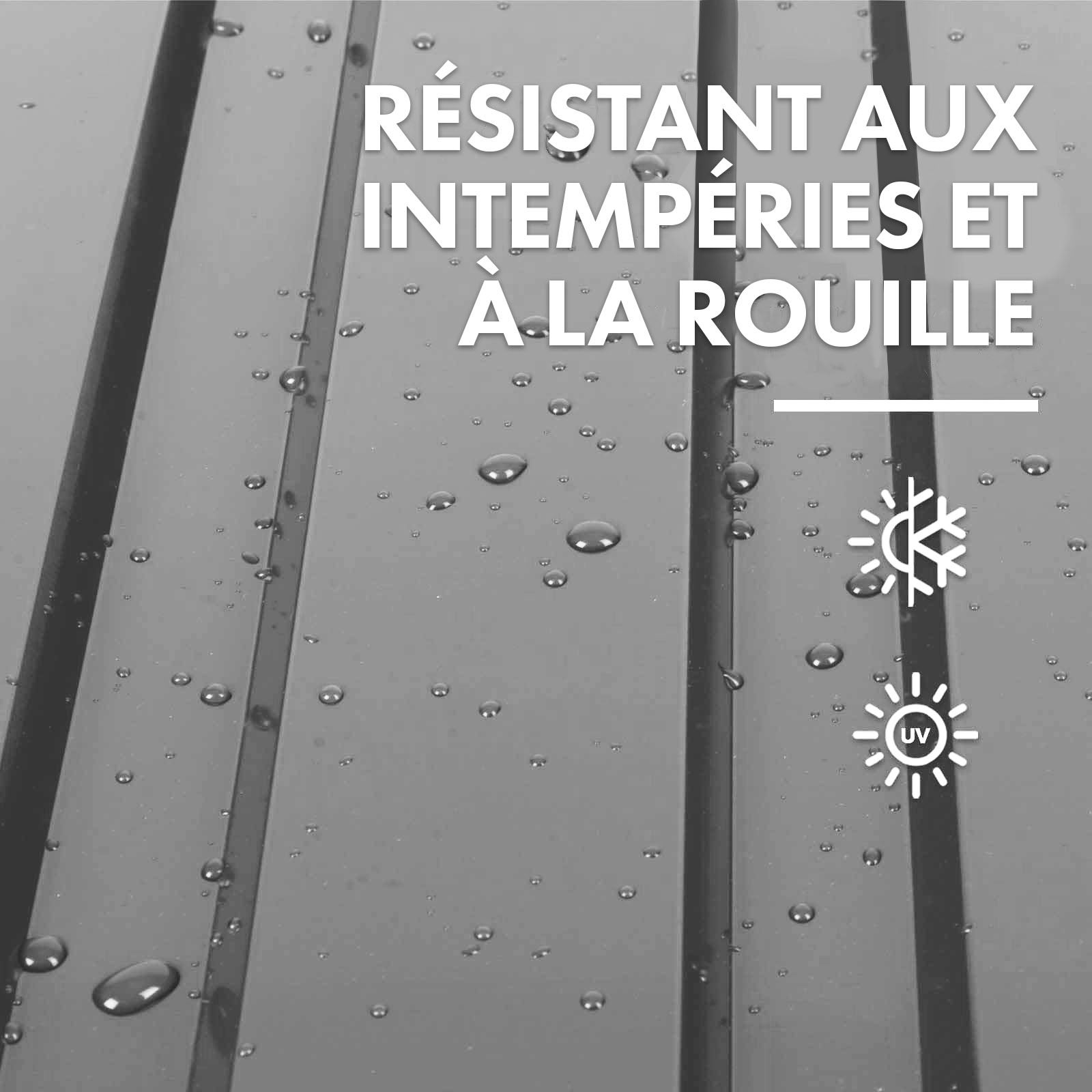 Lot de 15 tôles Couverture métallique Tôle avec vis Épaisseur : 0.25 mm, 115 x 45 cm, Gris foncé - 7
