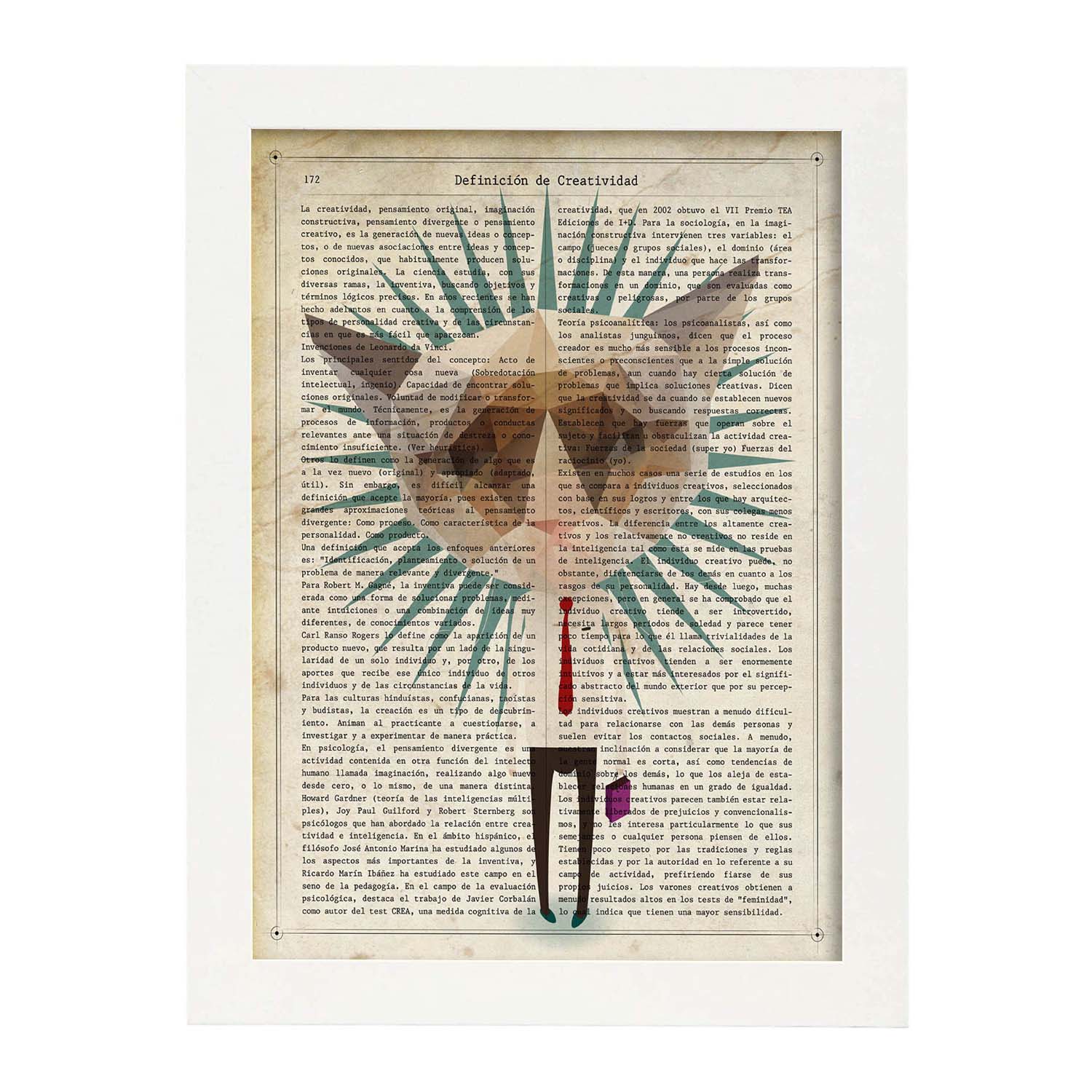 Poster de gato ejecutivo. láminas de animales con definiciones. ilustraciones de animales con textos. marco negro - a3