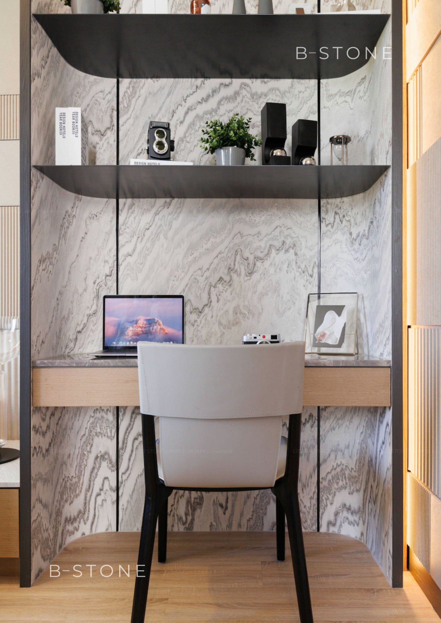 Feuille de Marbre Brut 100% Naturelle B-Stone Milan 2400x1200mm - 2,88m2 - 6