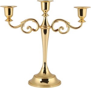 Lot de 2 Bougeoirs Chandeliers Candélabres en Métal