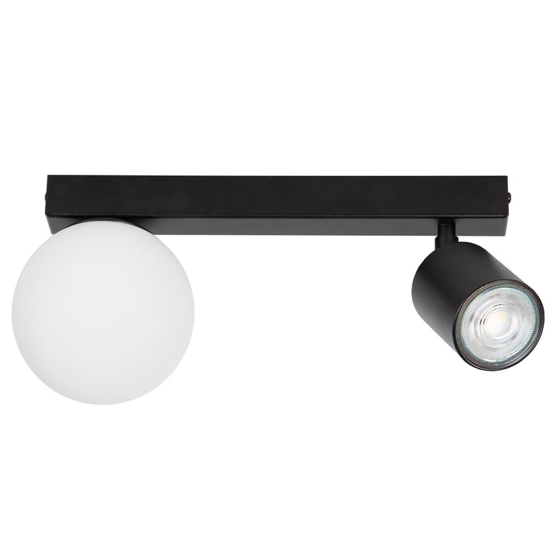 Reflektor sufitowy spot natynkowy Tavira listwa czarno-biały 2xG9+GU10x12W + 10W wym: 18 x 30 x 12 cm metal SIGMA