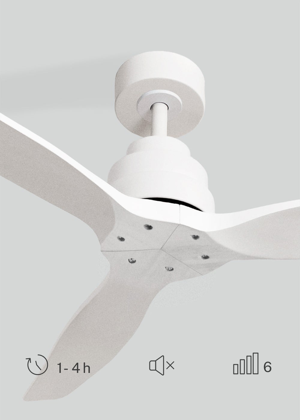 WIND STYLANCE M - Ventilador de techo 40W silencioso 100% madera varios tamaños - Sin luz - sin WIFI - 5