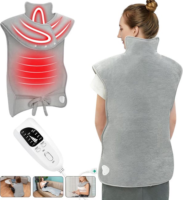 sinnlein Cuscino Termico con Imbottitura da 100 Watt | Cuscino Riscaldante per Schiena, Spalle e Collo | Cuscino Riscaldante con 3 Livelli di Temperatura e Spegnimento Automatico (Grigio sinnlein Cuscino Termico con Imbottitura da 100 Watt | Cuscino Riscaldante per Schiena, Spalle e Collo | Cuscino Riscaldante con 3 Livelli di Temperatura e Spegnimento Automatico (Grigio
