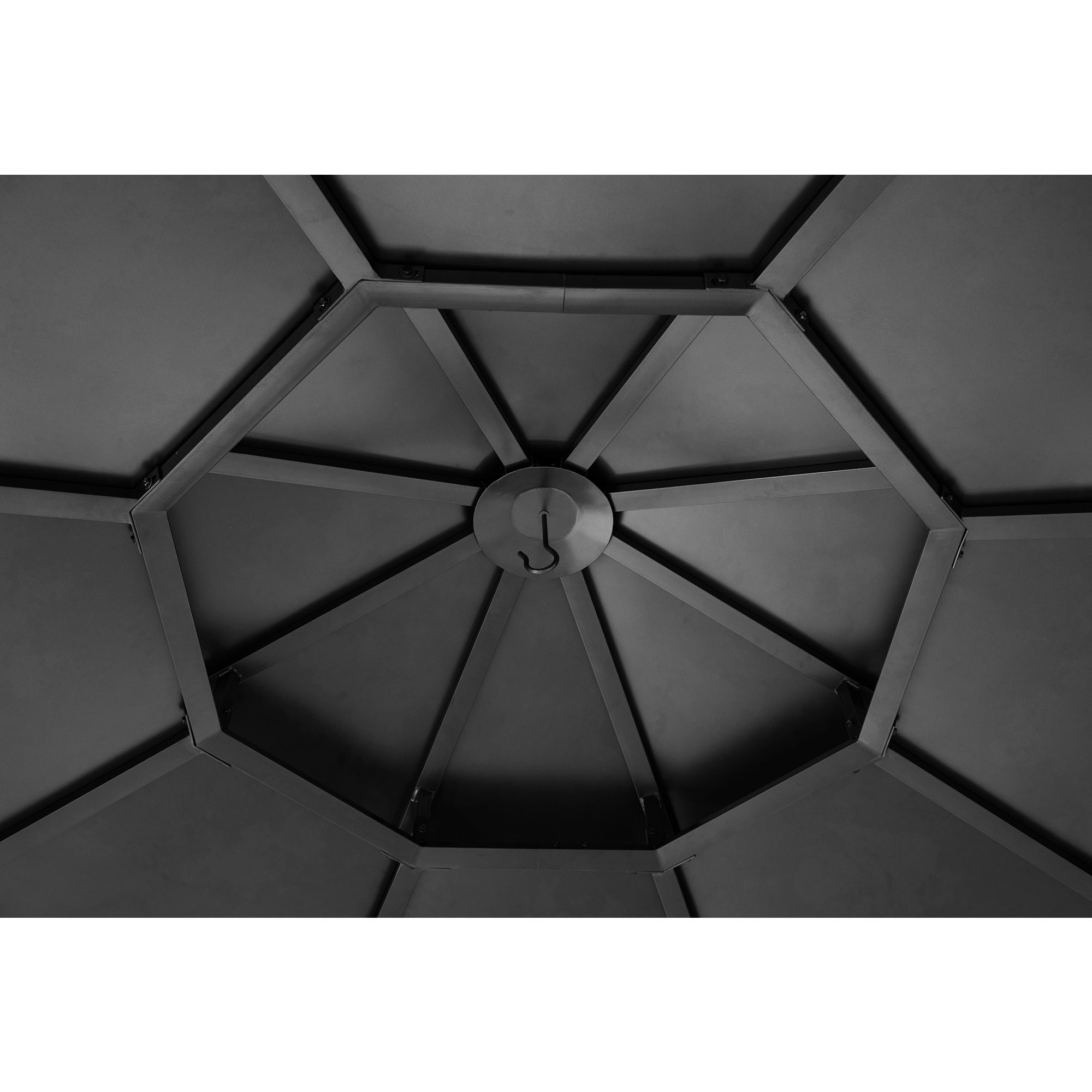 Tonnelle en bois de cèdre EGGI - 396cm x 396cm, anthracite - 6