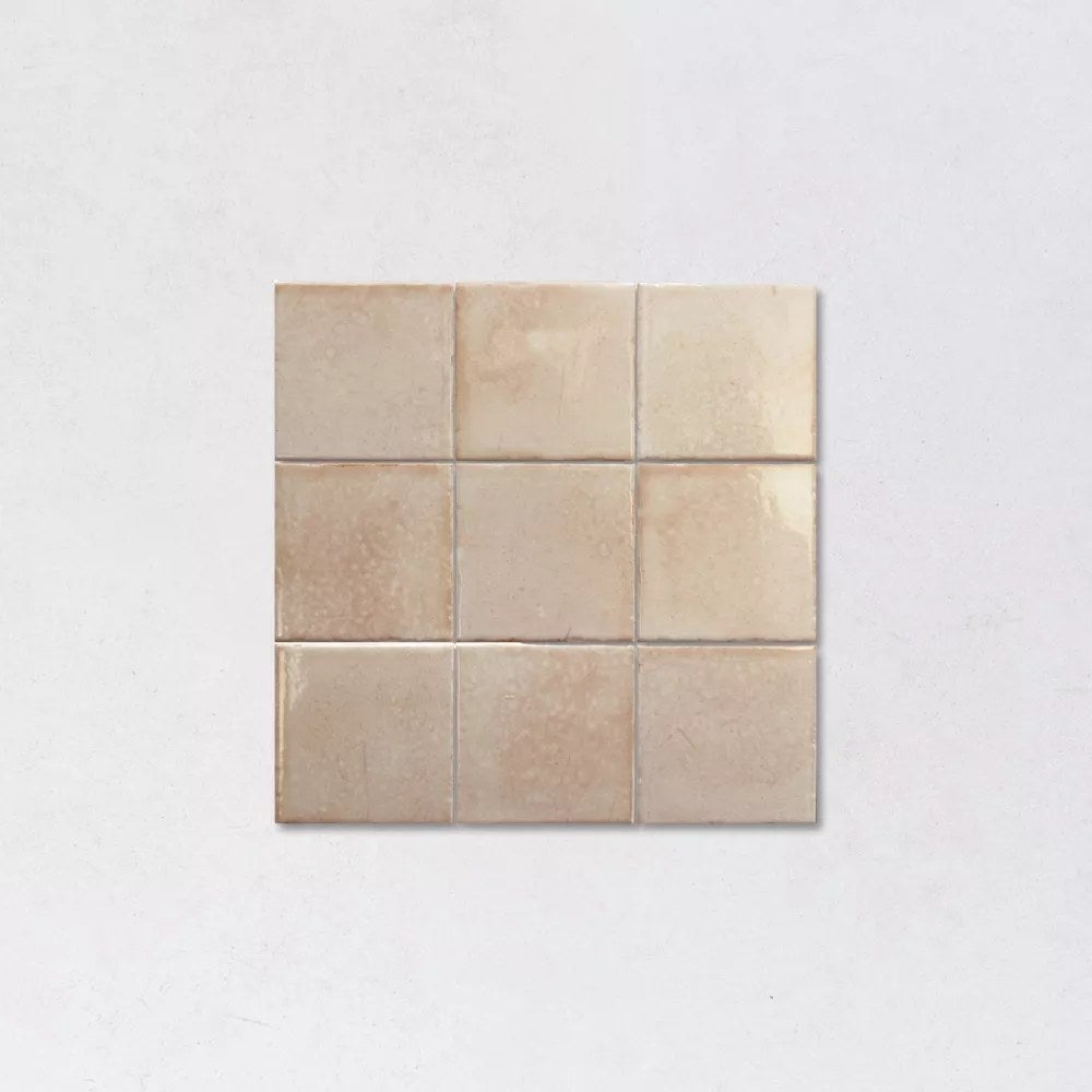 Carrelage Mural Effet Zellige Beige Rosé Brillant BOHEMIAN 10x10 cm ...
