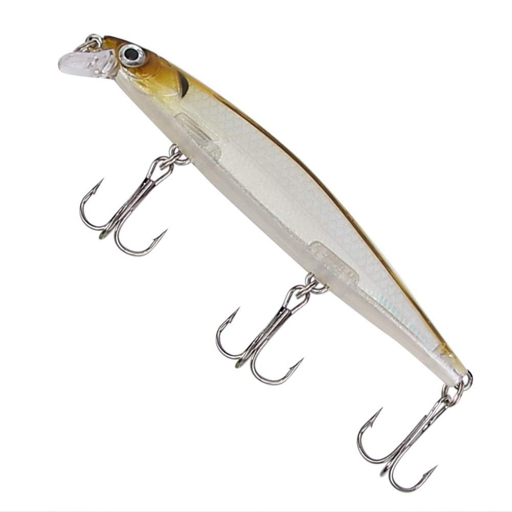 Fafeicy Appâts à crevettes en bois Leurres de pêche artificiels de 8 cm