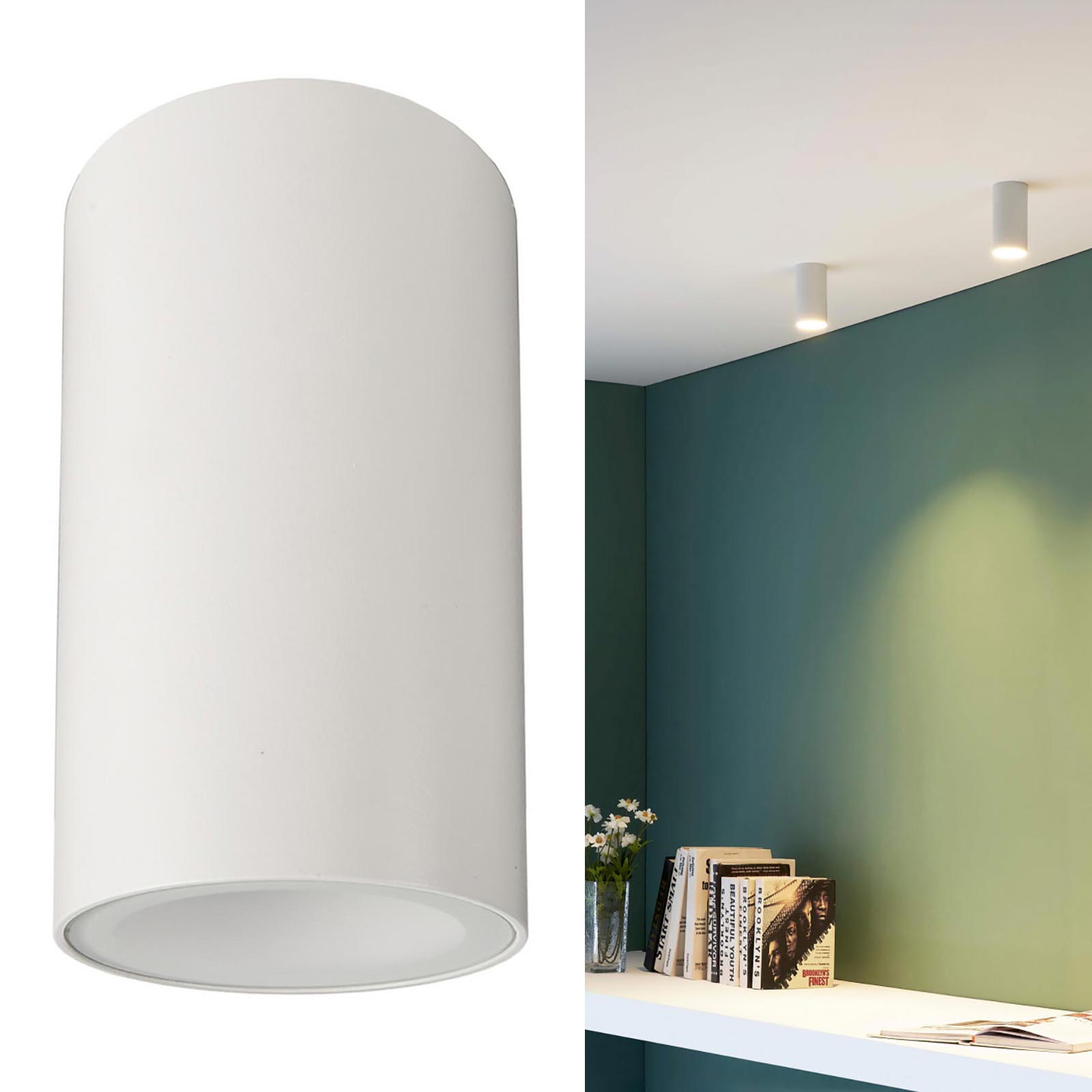 Photophore Cylindre En Verre Avec LED | Pied En Bois | 15cm De Haut | Ambiance Cosy