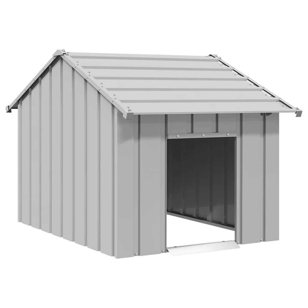 Buda dla psa z dachem, 83x130x85 cm, stal galwanizowana vidaXL