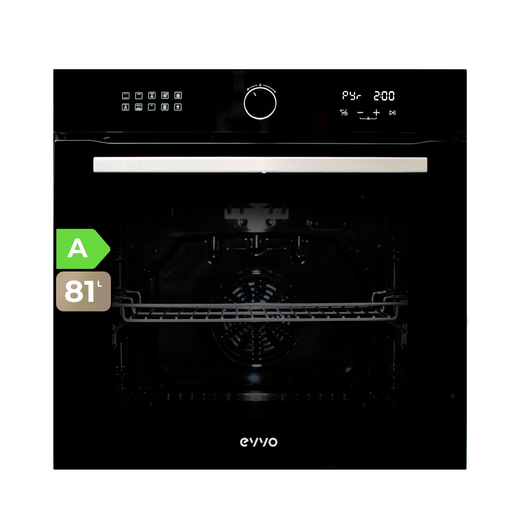 Evvo Negro Horno H30 59,5 Cm A - Imagen 2