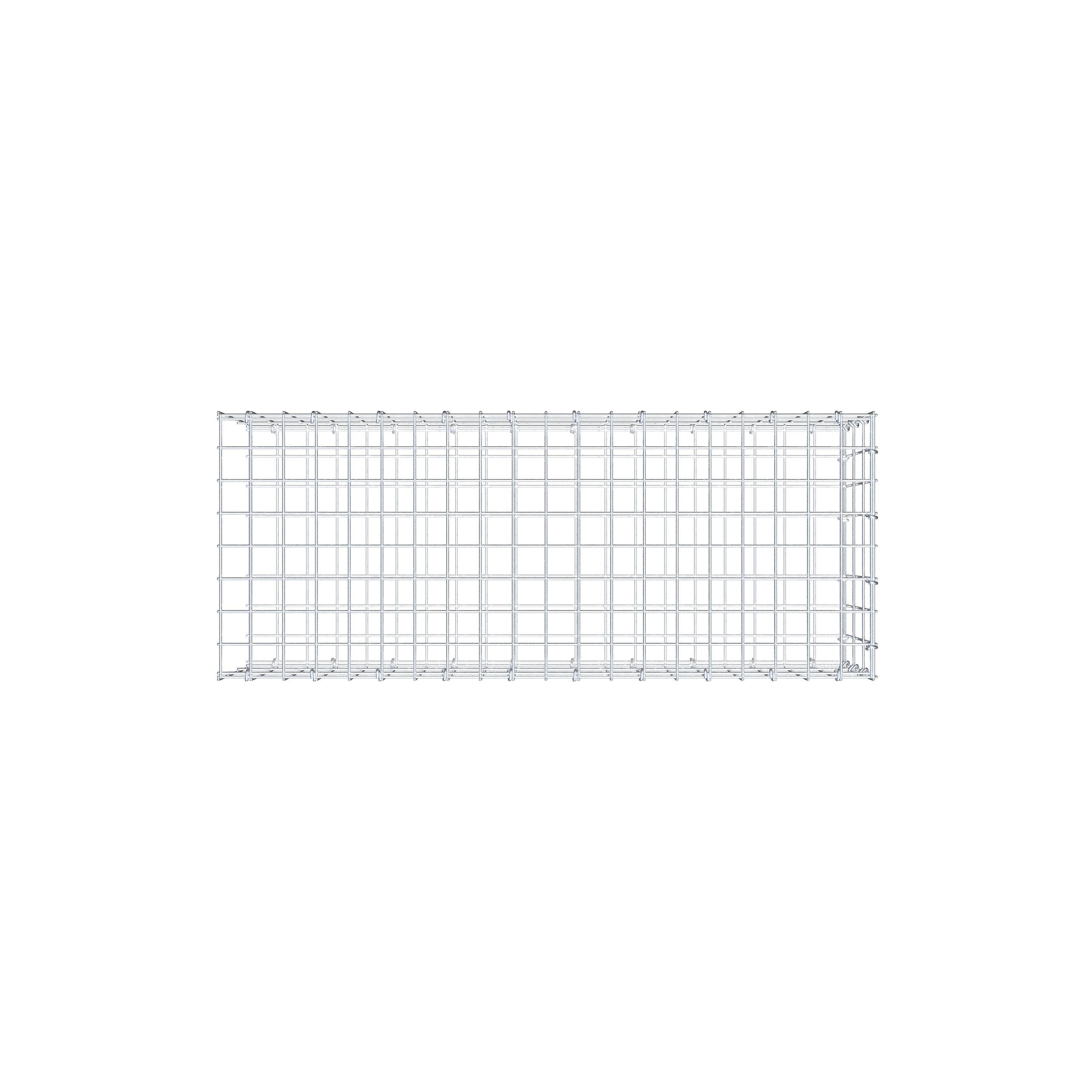 Gavión para alargar en acero galvanizado 100x30x40cm (LxAxP), malla 5 x 10cm, Anillo en C, sin rejilla frontal - 9