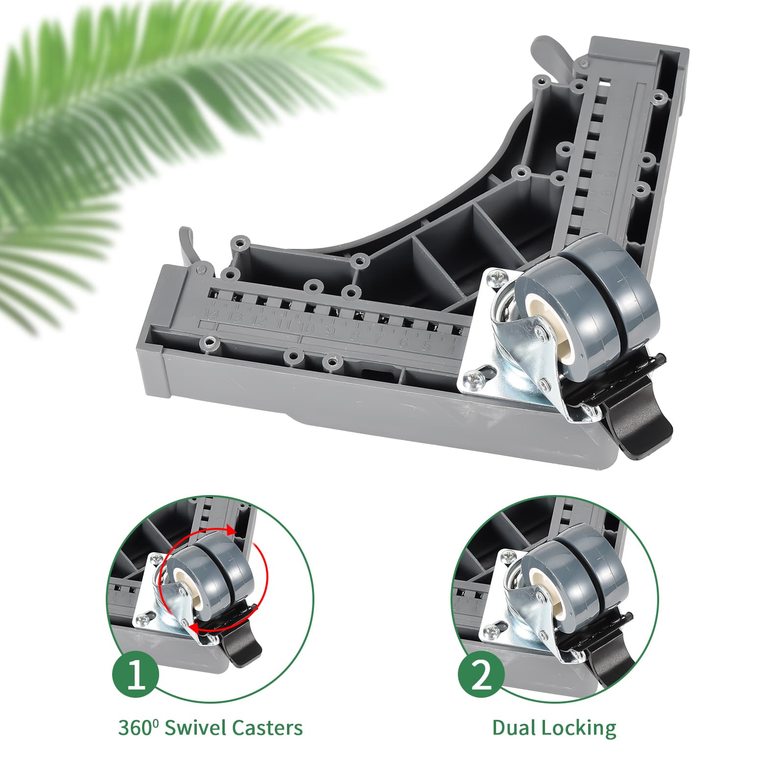 Support machine à laver : 4 roulettes verrouillables, charge 200 kg, largeur réglable, 4 supports, pour lave-linge/sèche-linge/réfrigérateurs - 3