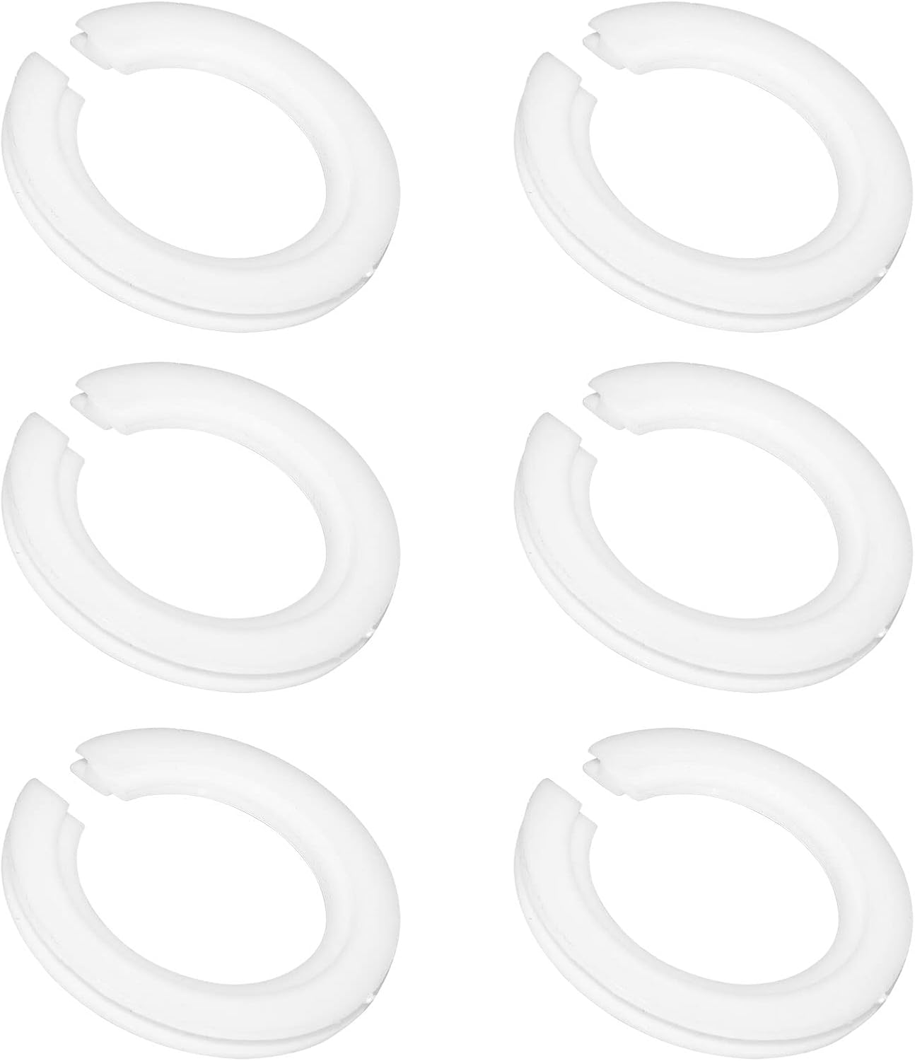 6 sztuk plastikowych pierścieni redukcyjnych do abażurów z gwintem E27 na E14, pierścień adaptera z 46 mm na 29 mm, pierścień konwertujący abażury
