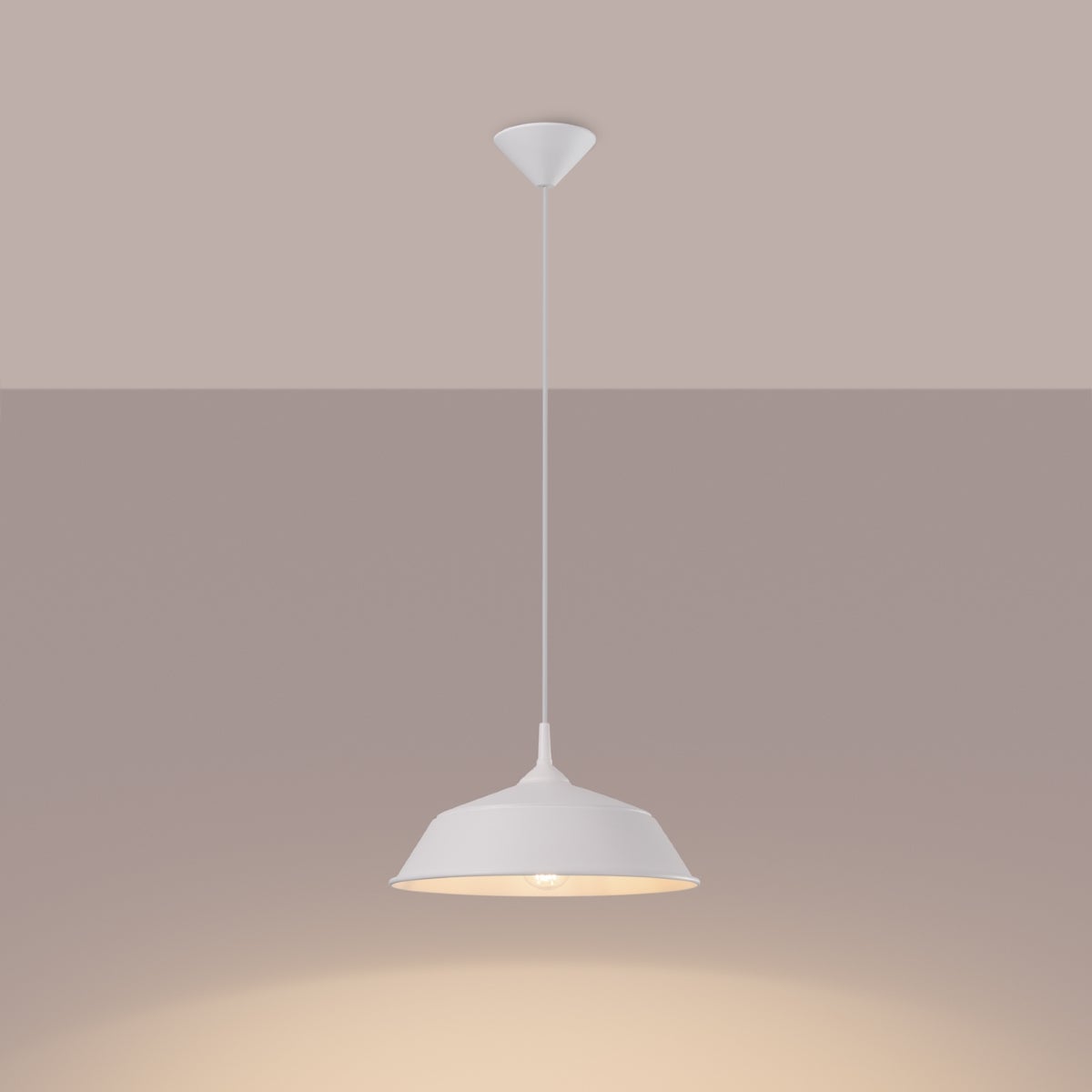 Lampa wisząca QUARIX biała LED 3000K - 34x34x74cm Sollux