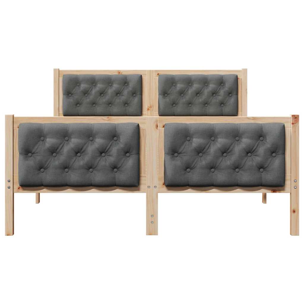 Cadre de lit gris foncé 140 x 200 cm en pin massif - 5