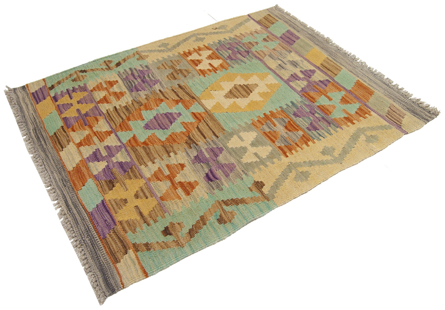 92x74 cm Oryginalny, ręcznie robiony kilim Klasyczny styl - Łatwy do czyszczenia