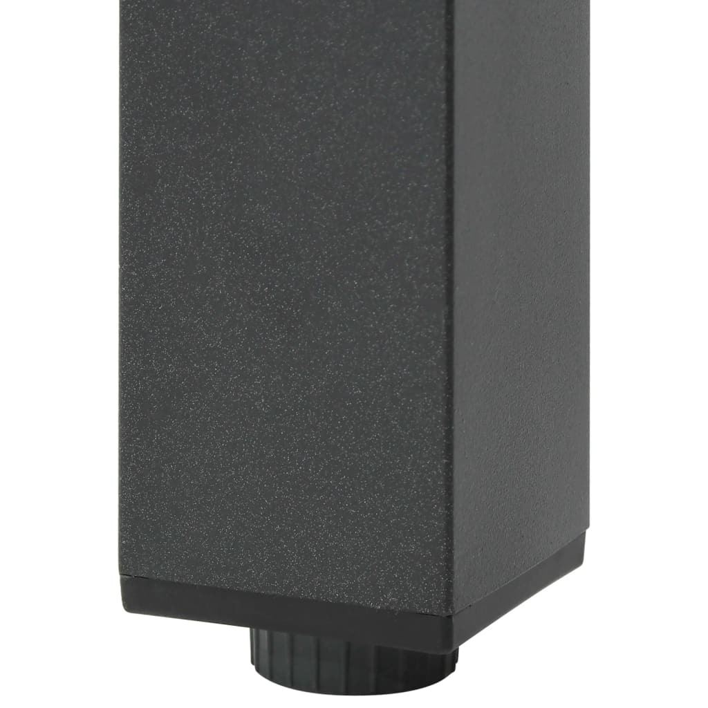 Maison Exclusive - Tavolo da Giardino Nero 150x90x74 cm in Alluminio e Vetro - 8